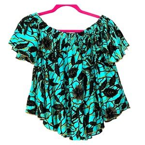 Off the shoulder african print top